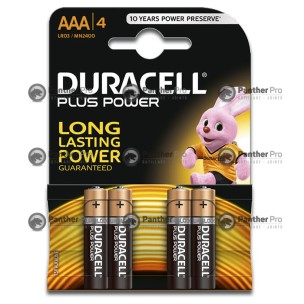 4 PILES DURACELL PLUS AAA