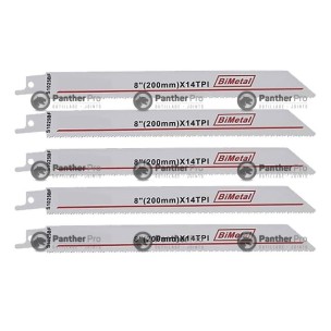 5X LAME SCIE SABRE METAL 200MM 14TPI