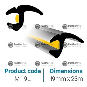 PROFIL Pare-brise 19MM AVEC BUTYL + NERVURE ROUL